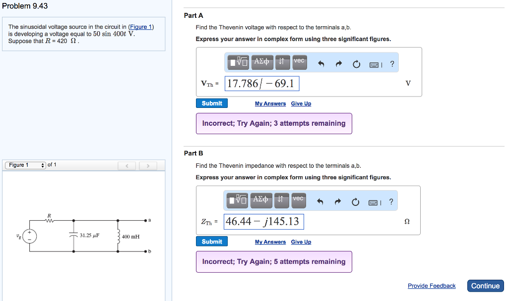Solved The sinusoidal voltage source in the circuit in