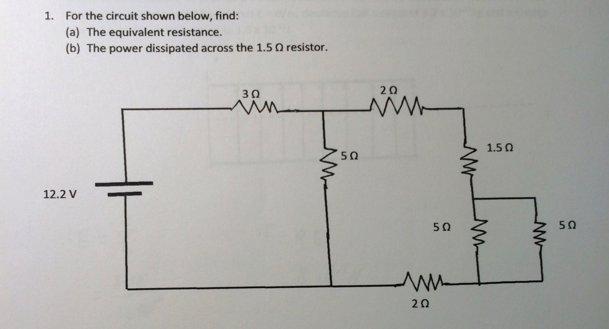Solved For the circuit shown below, find: The equivalent | Chegg.com