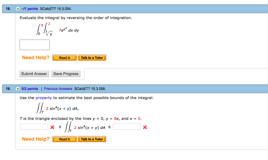 solved-evaluate-the-integral-by-reversing-the-order-of-chegg