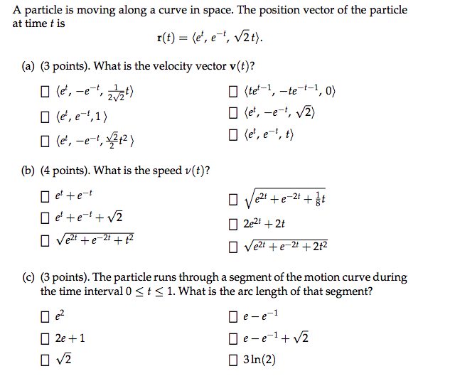 Solved A particle is moving along a curve in space. The | Chegg.com