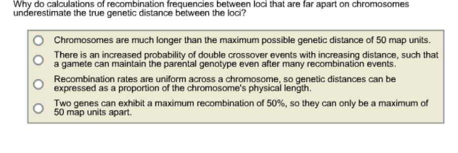 Solved: Why Do Calculations Of Recombination Frequencies B... | Chegg.com