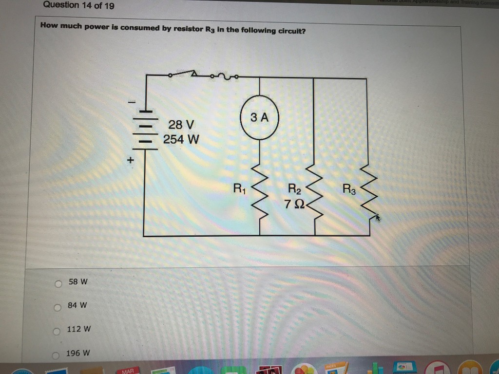 Solved Question 14 of 19 How much power is consumed by