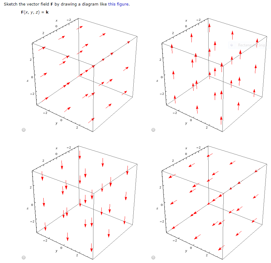 Sketch The Vector Field F By Drawing A Diagram Like This Figure Fx Y Z