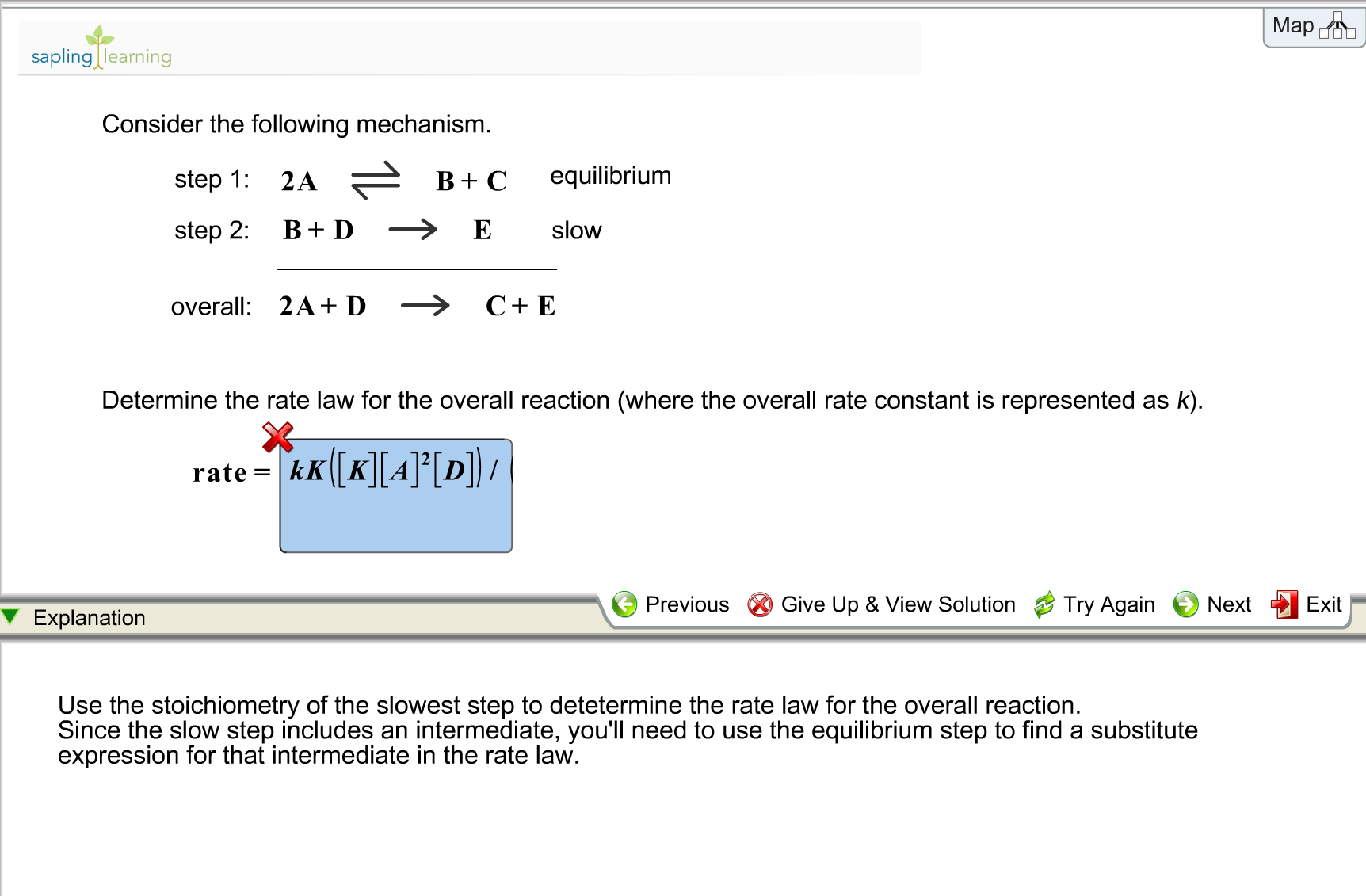 Solved: Determine The Rate Law For The Overall Reaction (w... | Chegg.com