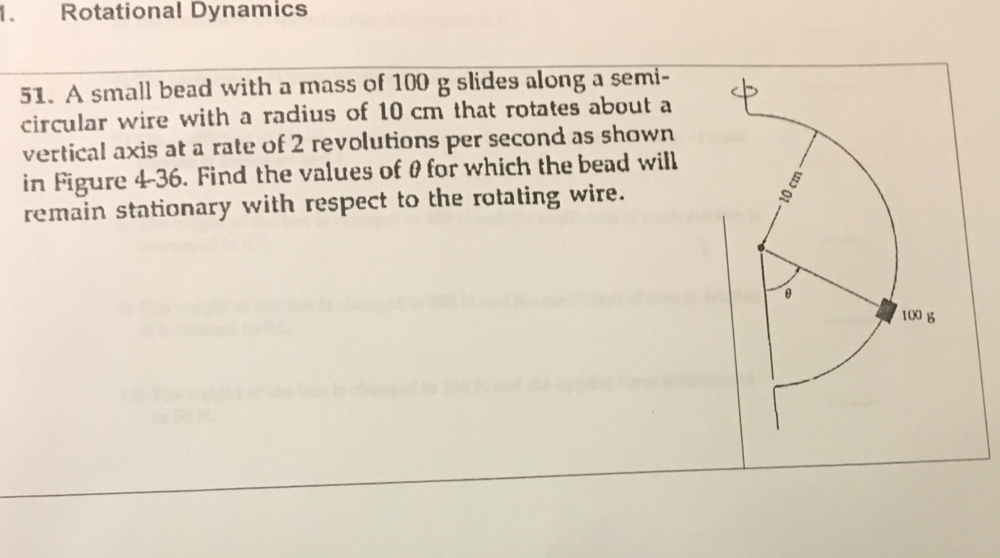 Solved A small bead with a mass of 100 g slides along a