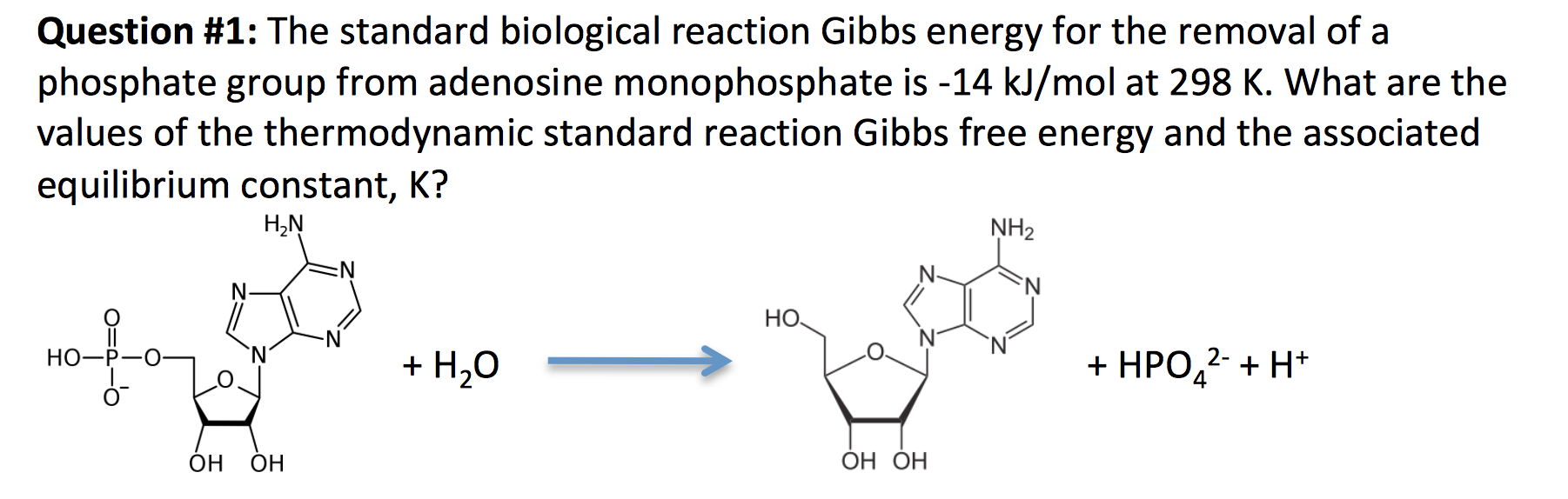 The Standard Biological Reaction Gibbs Energy For The