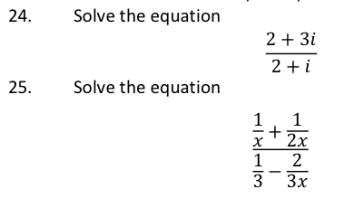 Solved 24. Solve the equation 25. Solve the equation 1 2 3 | Chegg.com