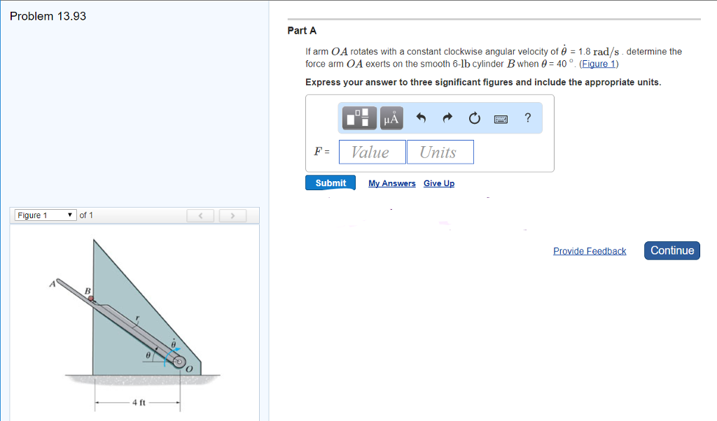 Solved Problem 13.93 Part A lf arm 04 rotates with a