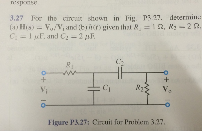 Solved For The Circuit Shown In Fig P3 27 Determine A