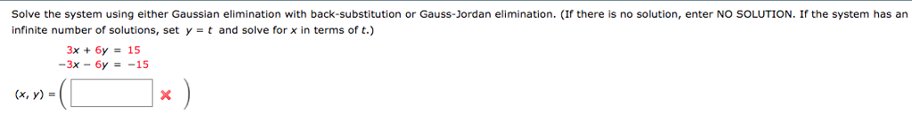 Solved Solve the system using either Gaussian elimination | Chegg.com
