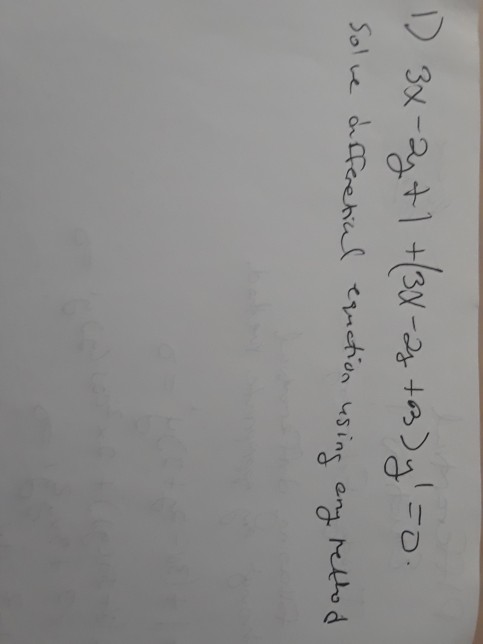 Solved Differential Equation There Is Already An Answer Chegg Com
