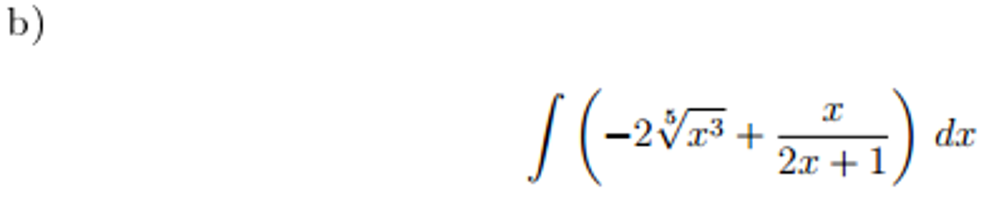 Solved Find the undefined integral: integral (-2 5 | Chegg.com