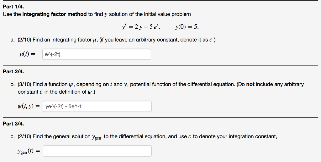 Solved Differential Equations - I need help with part C and | Chegg.com