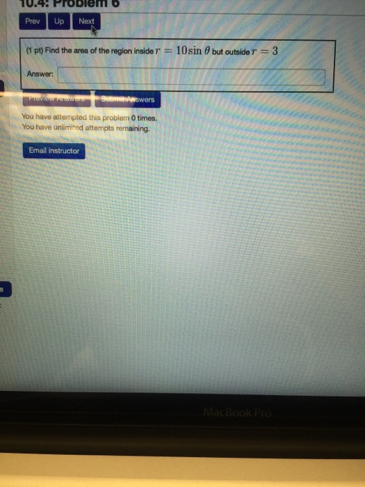 Solved Find the area of the region inside r = 10 sin theta | Chegg.com