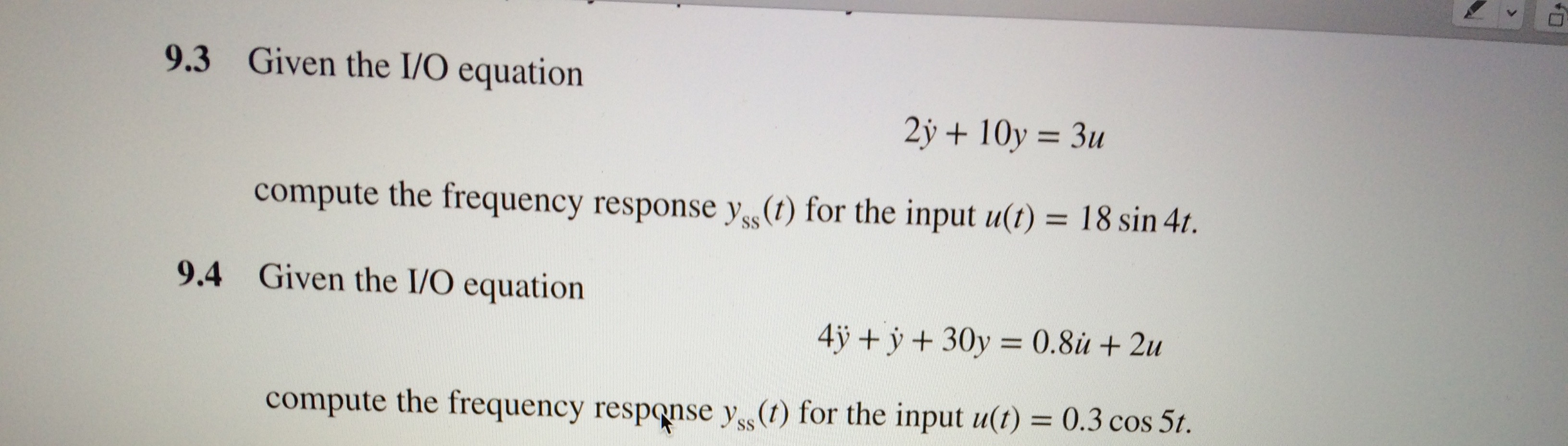 Solved Given The I O Equation 2y 10y 3u Compute The Chegg solved-given-the-i-o-equation-2y-10y-3u-compute-the-chegg