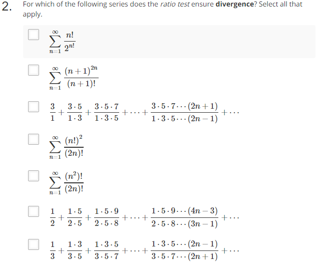 solved-2-for-which-of-the-following-series-does-the-ratio-chegg