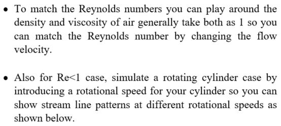 SIMULATION OF FLOW AROUND A CYLINDER (5 points) Re | Chegg.com