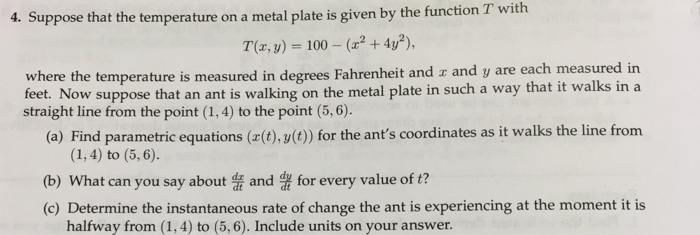 Solved Suppose that the temperature on a metal plate is | Chegg.com