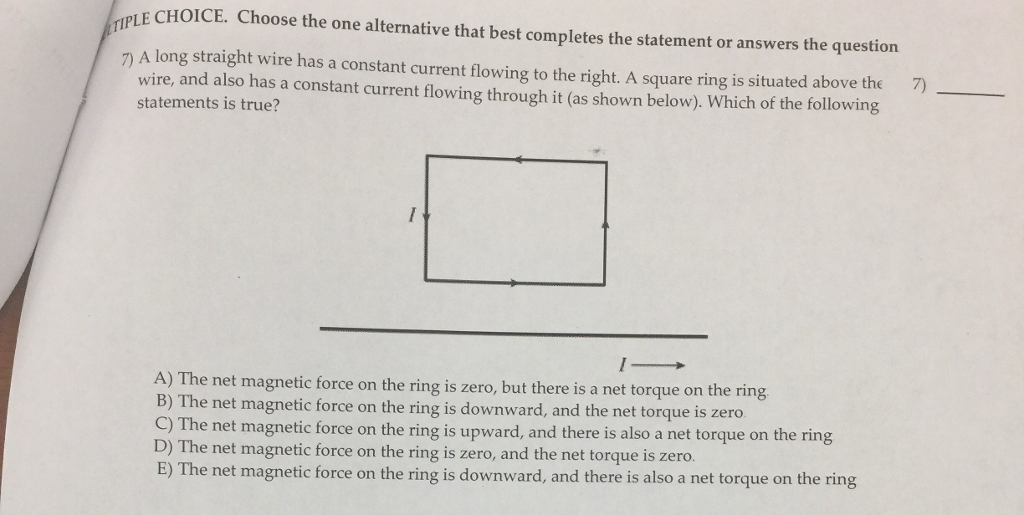 Solved A long straight wire has a constant current flowing | Chegg.com