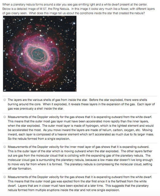 The Gas in a Nebula Is Composed of