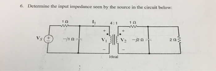 Solved Determine the input impedance seen by the source in | Chegg.com