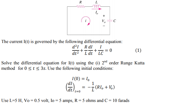 Current Formula Dt Solved The current I(t) is governed by the following | Chegg.com