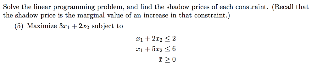 Solved Solve the linear programming problem, and find the | Chegg.com