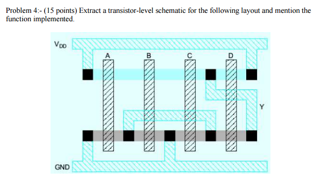 Solved Extract A Transistor-level Schematic For The | Chegg.com