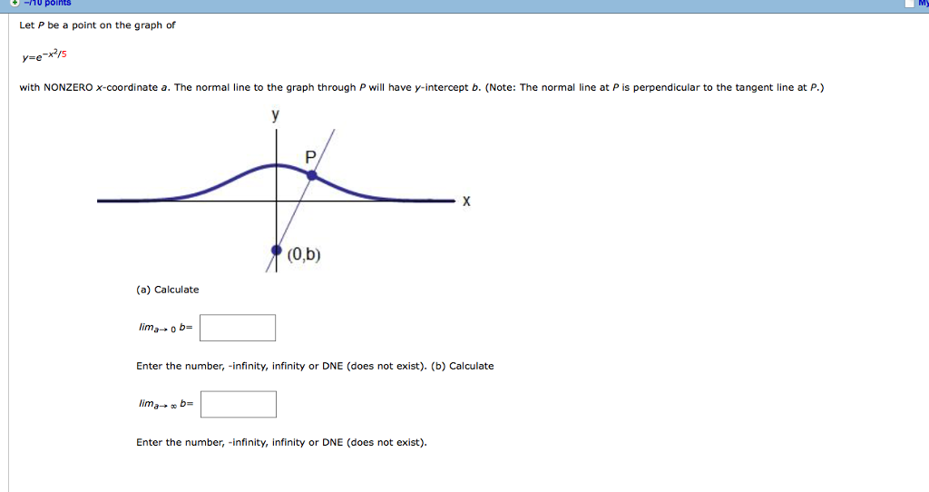 Solved Let P be a point on the graph of y =e^x^2/5 with