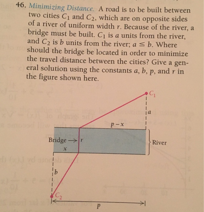 Solved A road is to be built between two cities C_1 and C_2, | Chegg.com