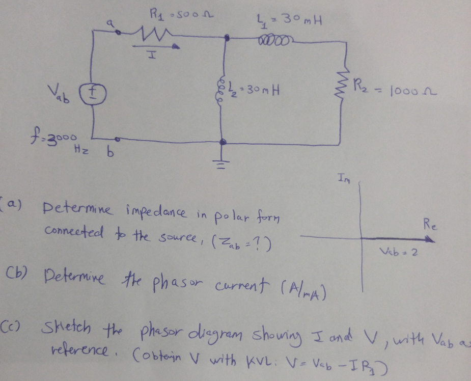 Solved Find impedance in polar form, phasor current and | Chegg.com