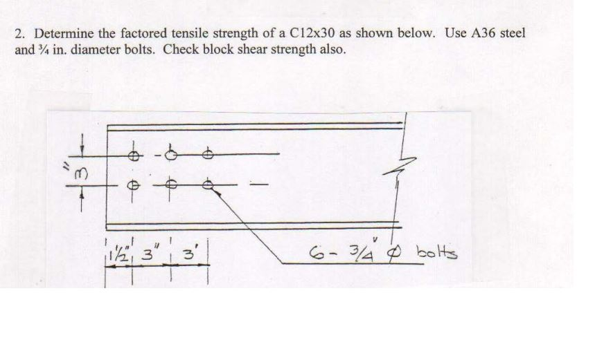 Solved 2. Determine the factored tensile strength of a | Chegg.com