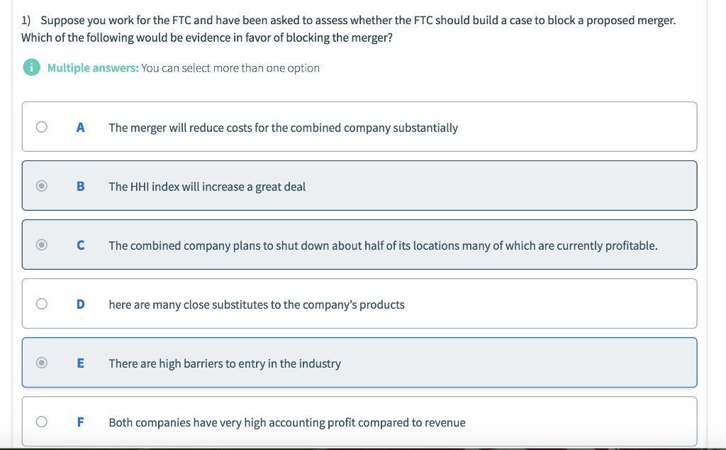 Ftc One Example Problem Solved Suppose you work for the FTC and have been asked to | Chegg.com