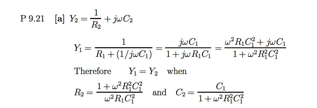 Solved Problem 9.21 At a given frequency w, the circuits in | Chegg.com