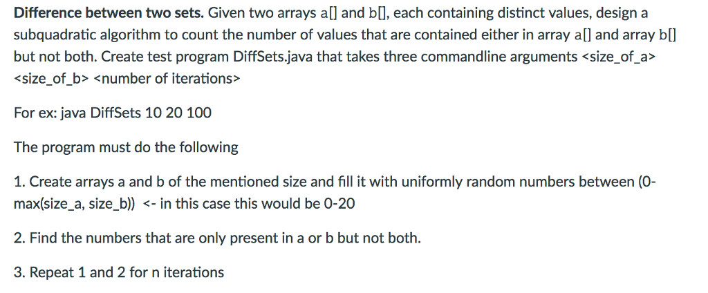 solved-difference-between-two-sets-given-two-arrays-al-and-chegg