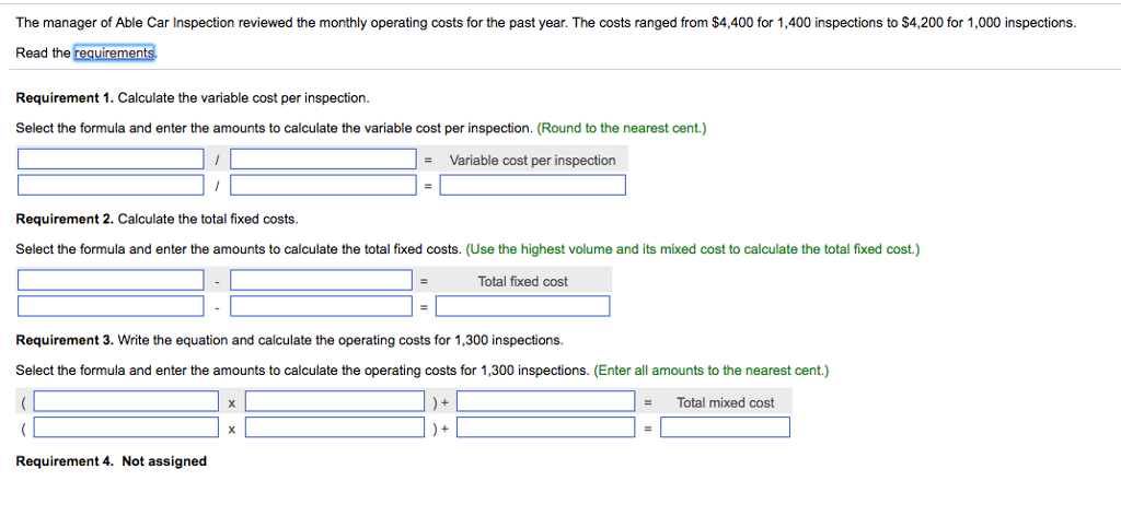 Solved 1. Use the high-low method to calculate the variable | Chegg.com