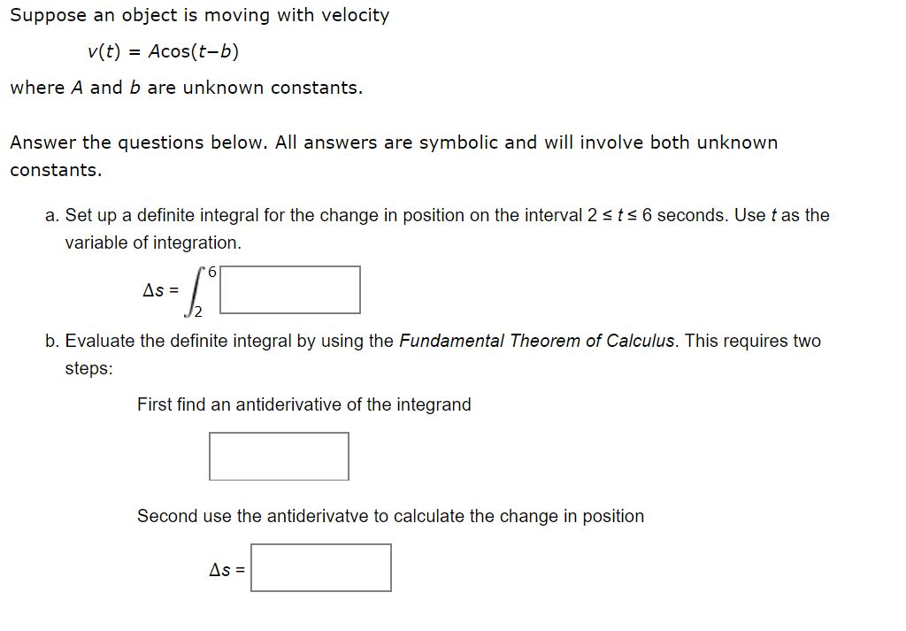 Solved Suppose An Object Is Moving With Velocity V T A Chegg Solved Suppose An Object Is Moving With Velocity V T A Chegg