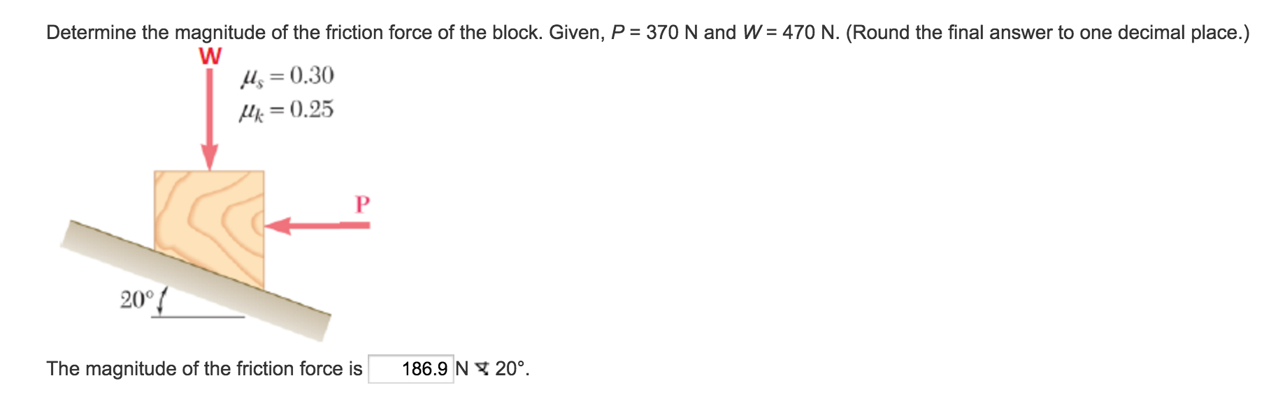 Solved Determine The Magnitude Of The Friction Force Of The 8728