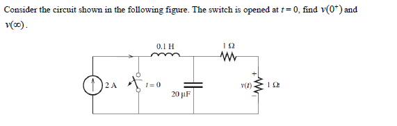 Solved Consider the circuit shown in the following figure. | Chegg.com