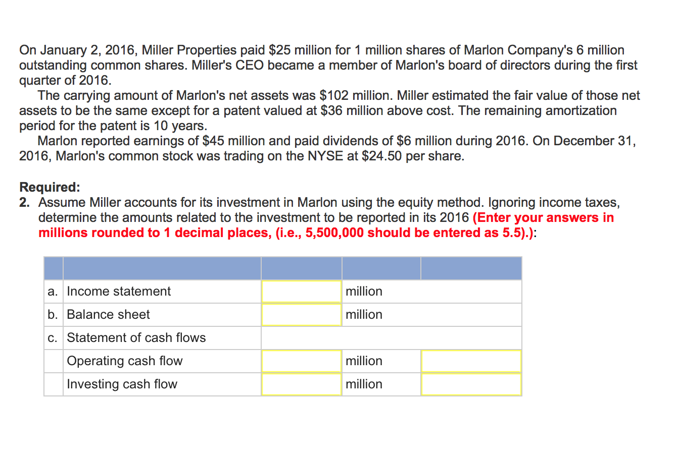 Solved On January 2, 2016, Miller Properties paid 25