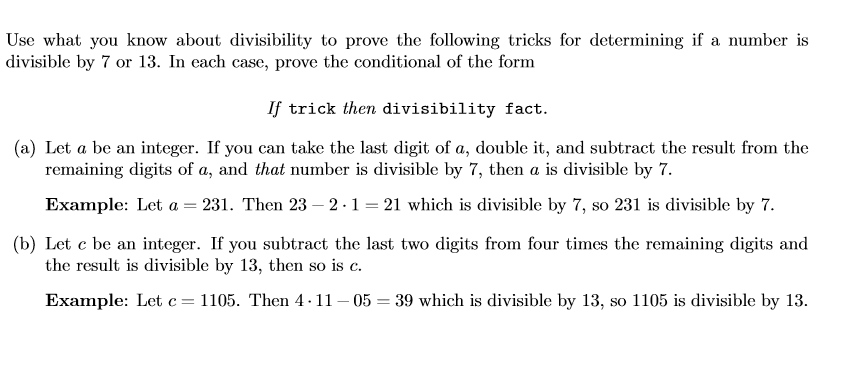 Solved Use what you know about divisibility to prove the | Chegg.com