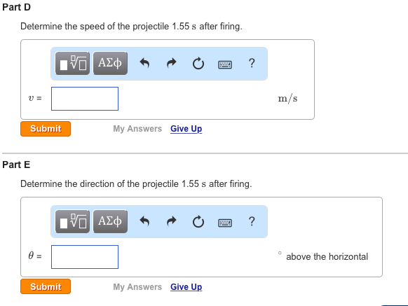A Projectile Is Fired With An Initial Speed Of