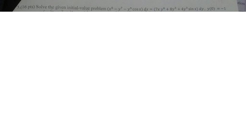 Solved Solve The Given Initial value Problem x 6 Y 7 Chegg solved-solve-the-given-initial-value-problem-x-6-y-7-chegg