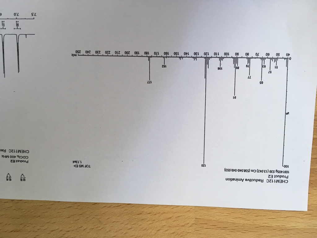 Solved CHEM 112C Reductive Amination Product E2 109 1405g | Chegg.com