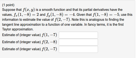Solved Suppose That Fx Y Is A Smooth Function And That 6902
