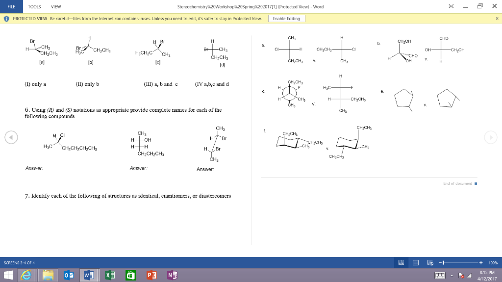 Solved COOH COOH COOH COOH Ho H HT Br Br H and and H OH CH3 | Chegg.com