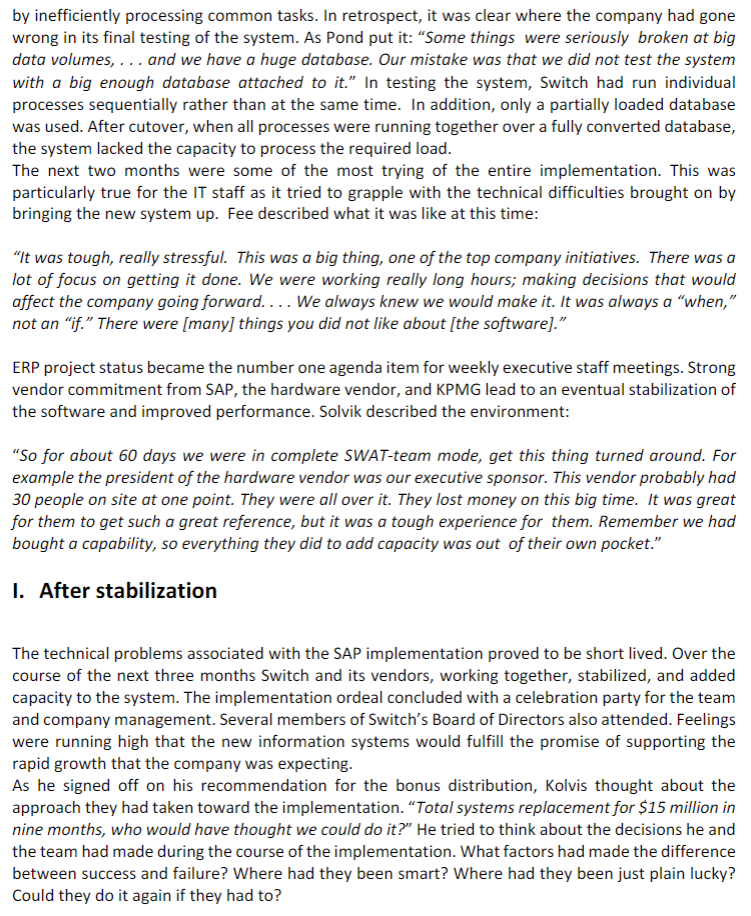 Solved Analyze and comment on what happened during the | Chegg.com