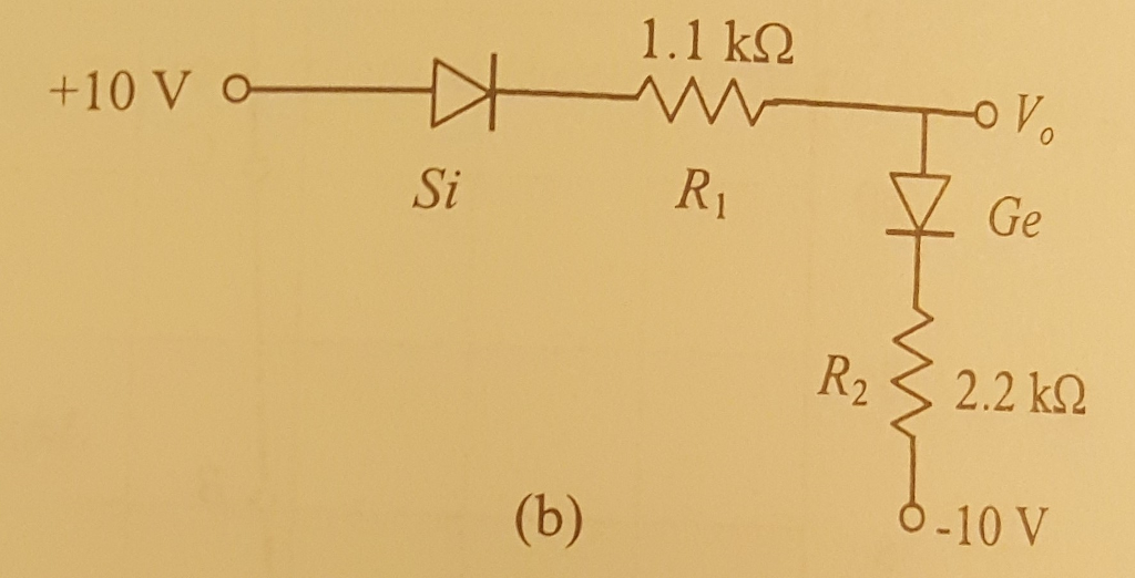 Solved Find the output voltage Vo and diode current I for | Chegg.com