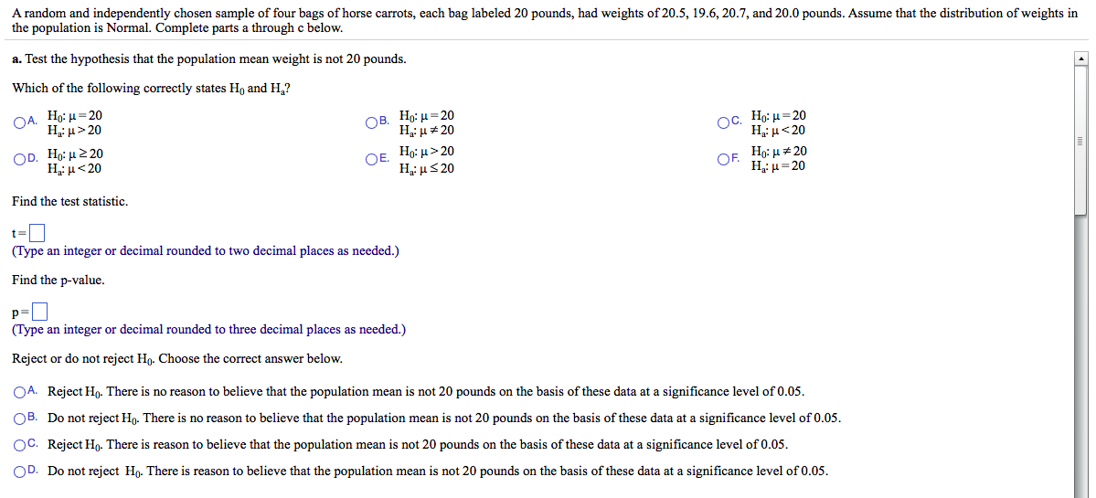 Solved A Random And Independently Chosen Sample Of Four Bags | Chegg.com