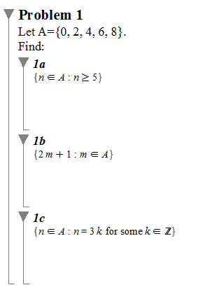 Solved Let A = {0, 2, 4, 6, 8}. Find: | Chegg.com